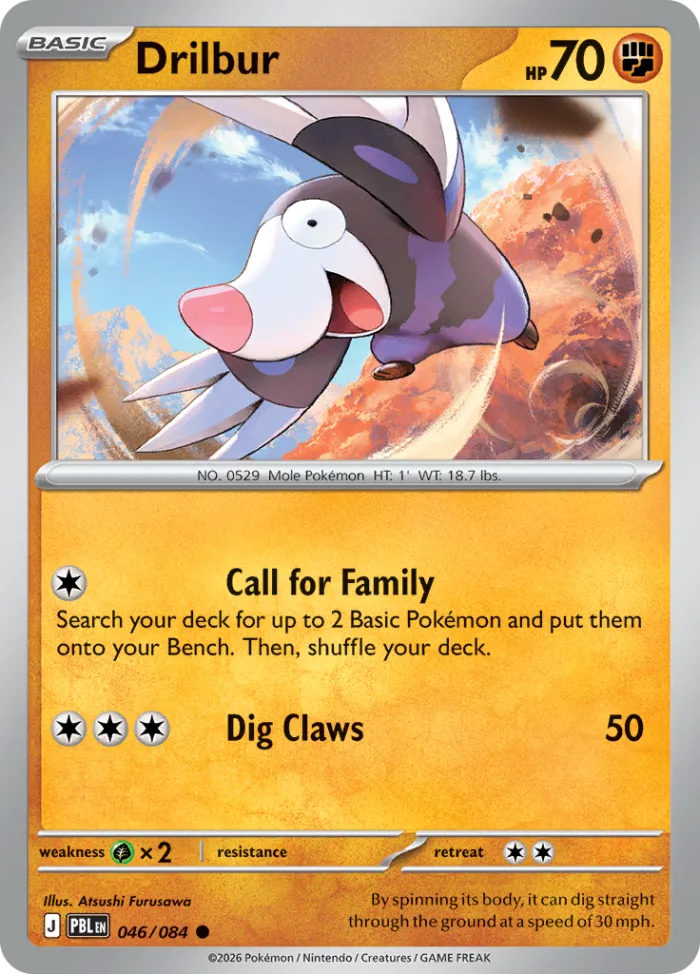 Drilbur #46 Pitch Black Pokemon card