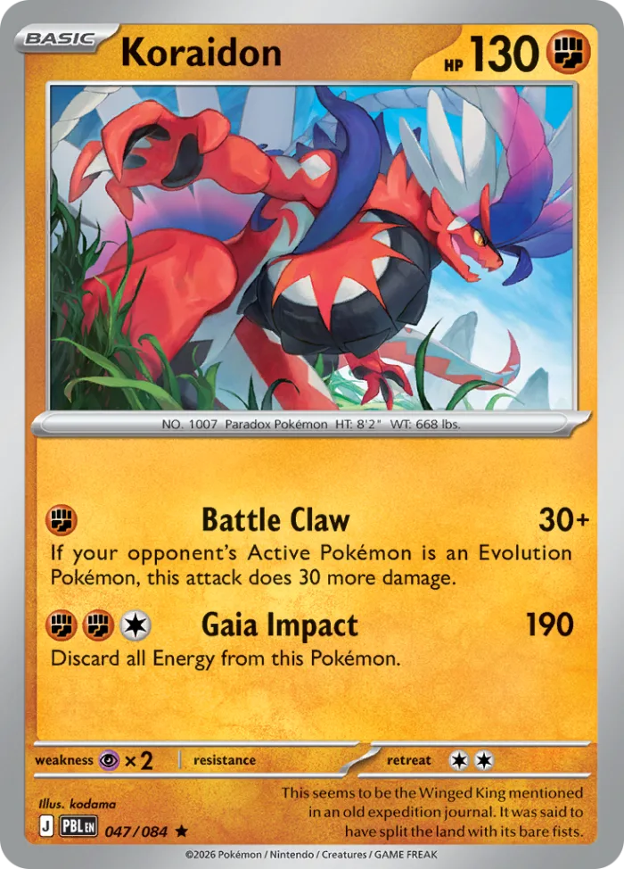 Koraidon #47 Pitch Black Pokemon card