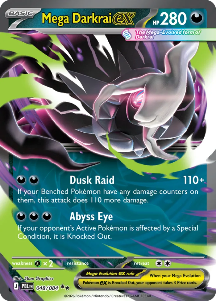 Mega Darkrai ex #48 Pitch Black Pokemon card
