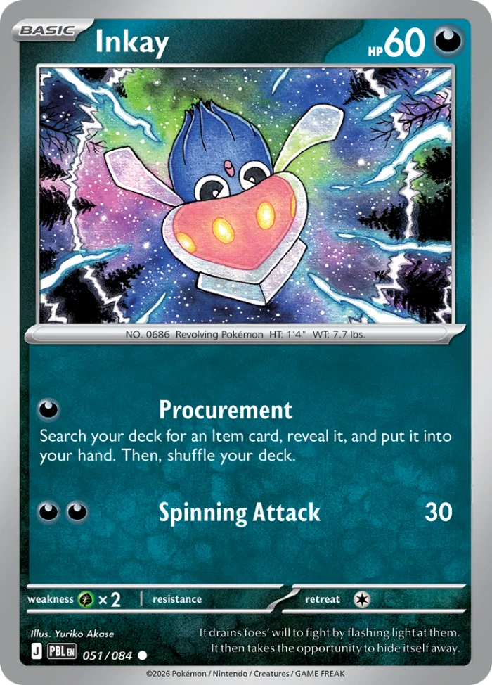 Inkay #51 Pitch Black Pokemon card
