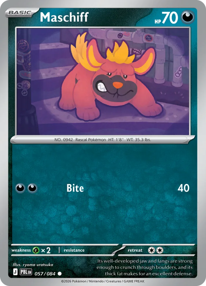 Maschiff #57 Pitch Black Pokemon card