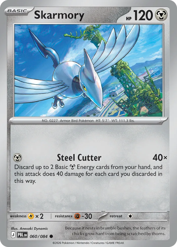 Skarmory #60 Pitch Black Pokemon card