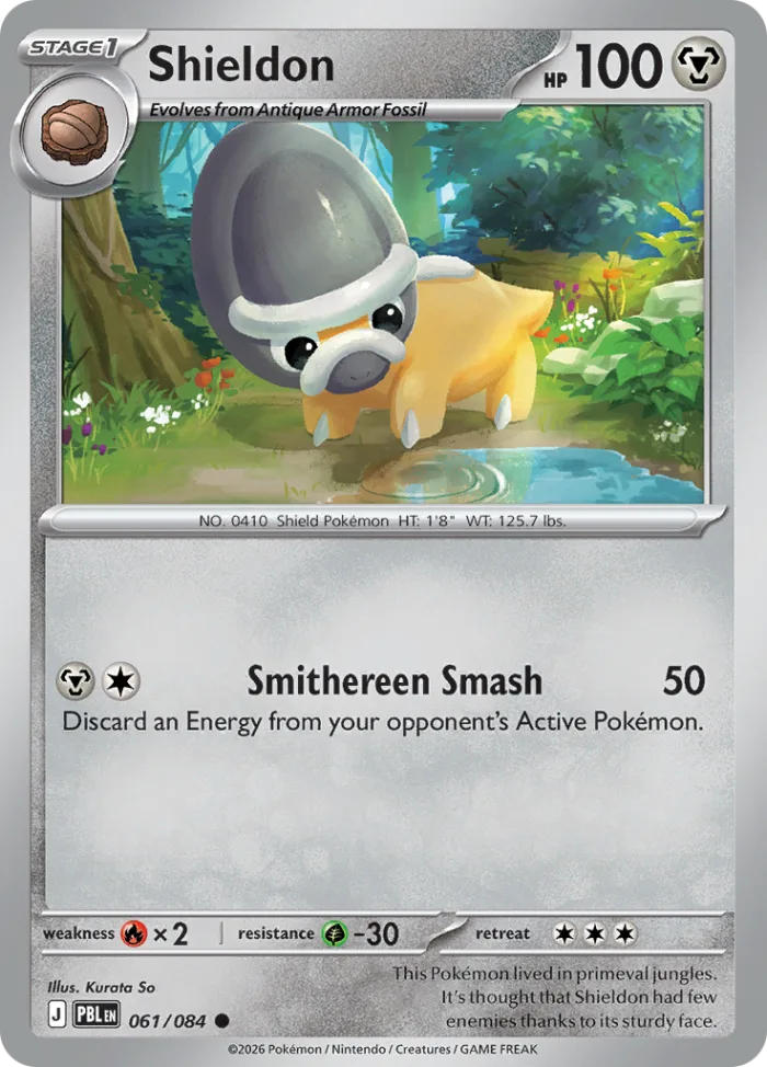 Shieldon #61 Pitch Black Pokemon card