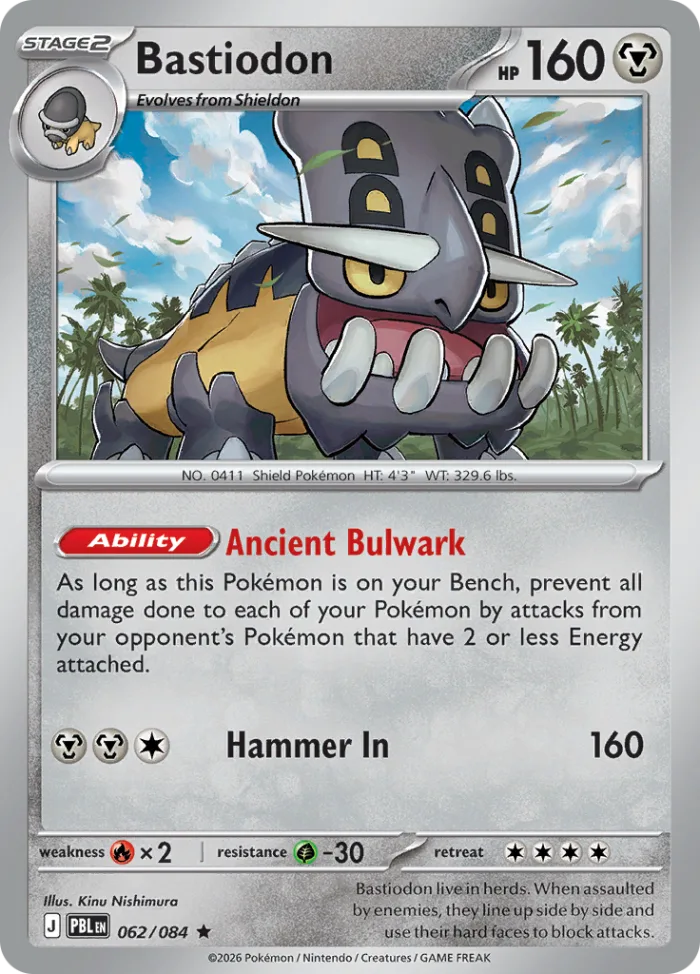 Bastiodon #62 Pitch Black Pokemon card