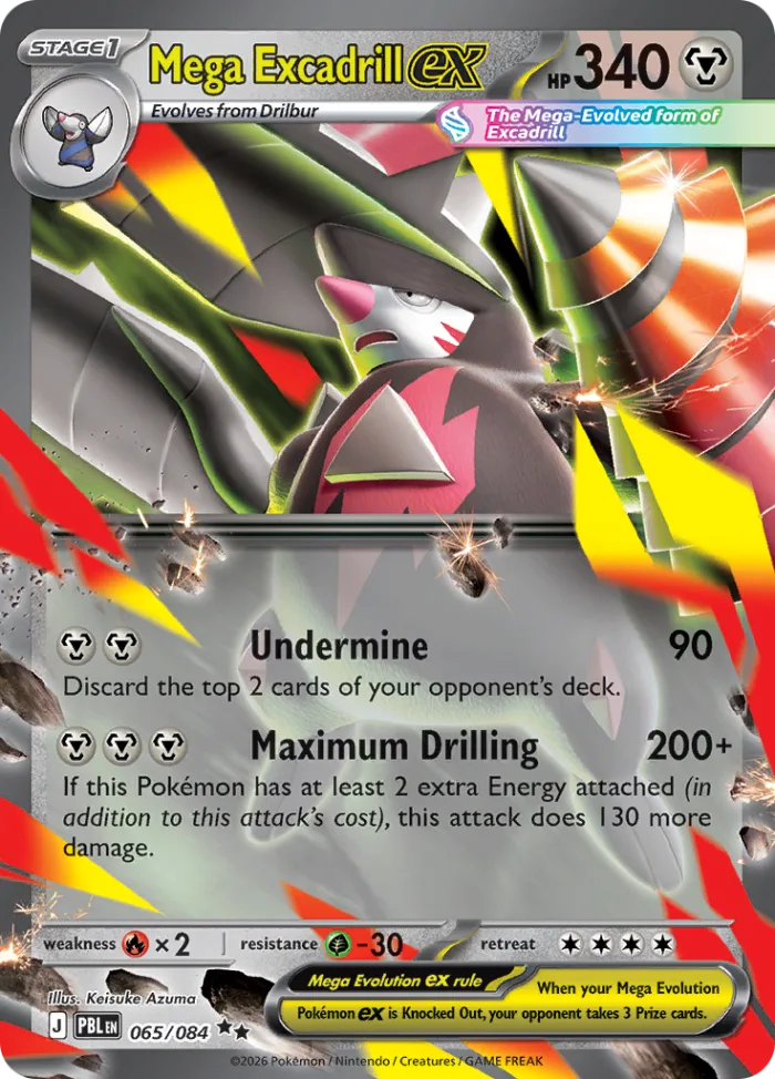 Mega Excadrill ex #65 Pitch Black Pokemon card