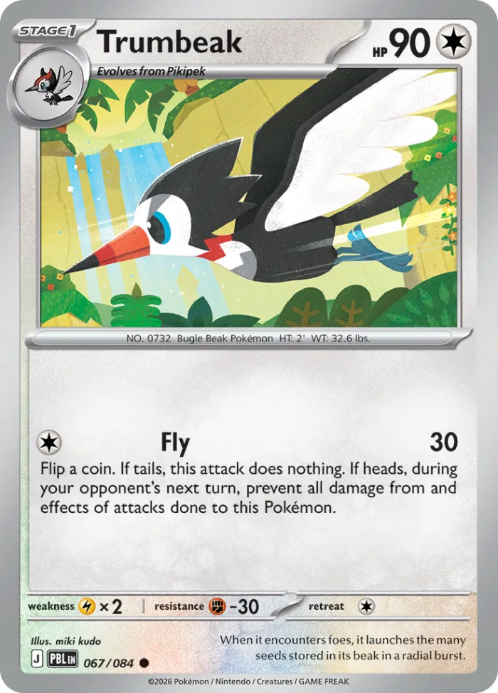 Trumbeak #67 Pitch Black Pokemon card