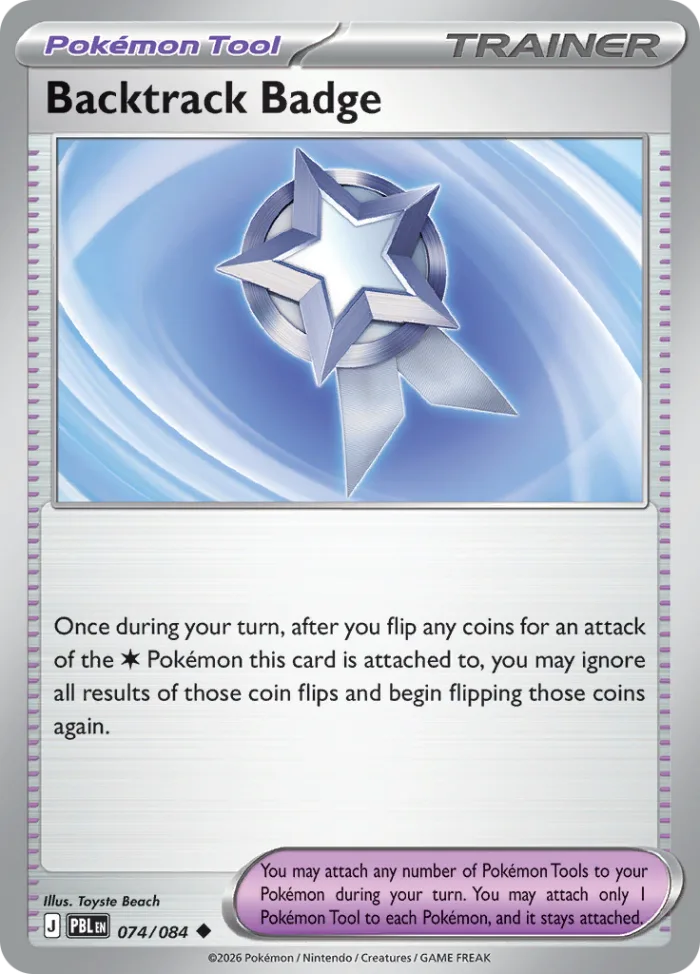 Backtrack Badge #74 Pitch Black Pokemon card