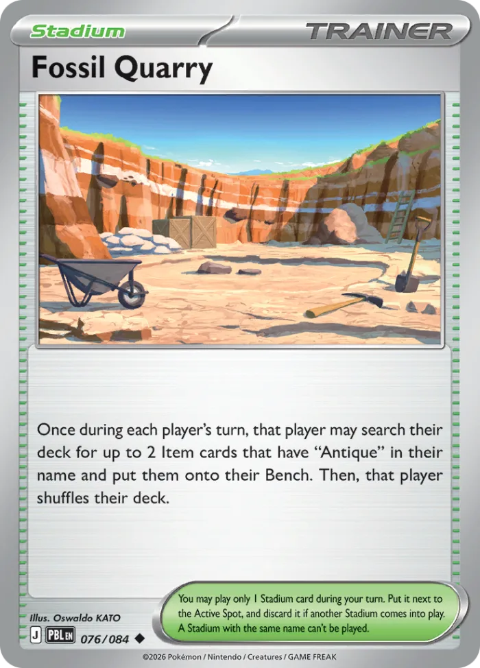 Fossil Quarry #76 Pitch Black Pokemon card