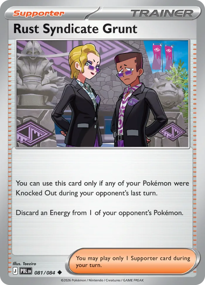 Rust Syndicate Grunt #81 Pitch Black Pokemon card