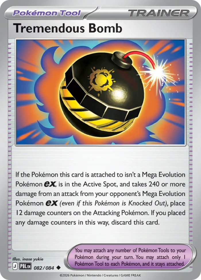 Tremendous Bomb #82 Pitch Black Pokemon card