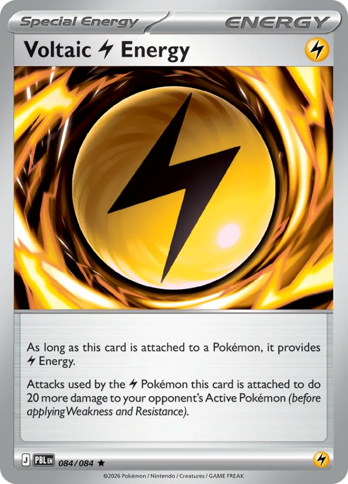Voltaic [L] Energy #84 Pitch Black Pokemon card