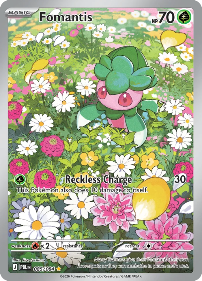 Fomantis #85 Pitch Black Pokemon card
