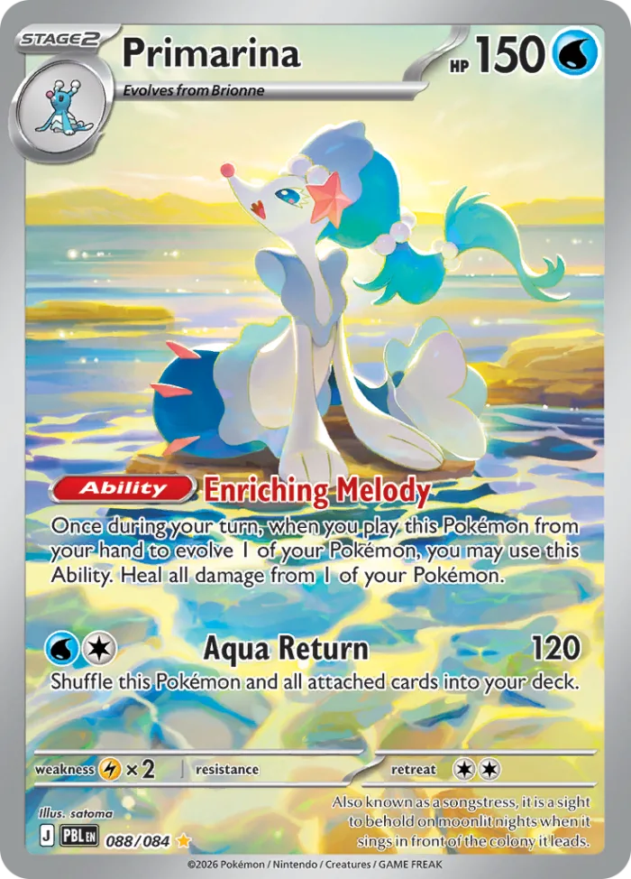 Primarina #88 Pitch Black Pokemon card