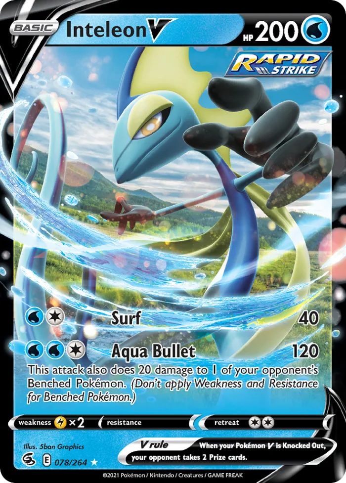 Inteleon V #78 Fusion Strike Pokemon card