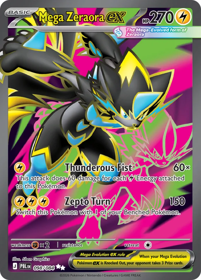 Mega Zeraora ex #98 Pitch Black Pokemon card