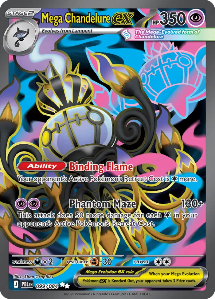 Mega Chandelure ex #99 Pitch Black Pokemon card