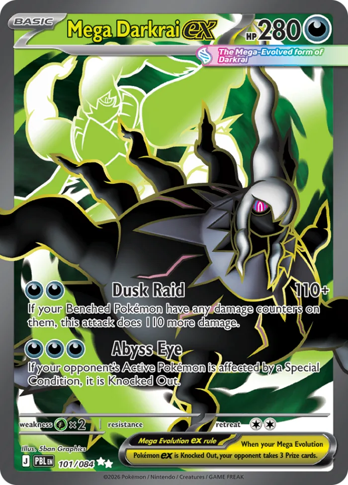 Mega Darkrai ex #101 Pitch Black Pokemon card