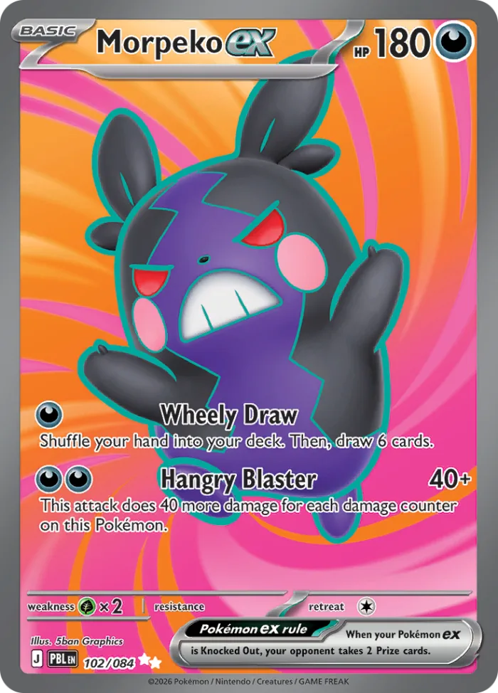 Morpeko ex #102 Pitch Black Pokemon card