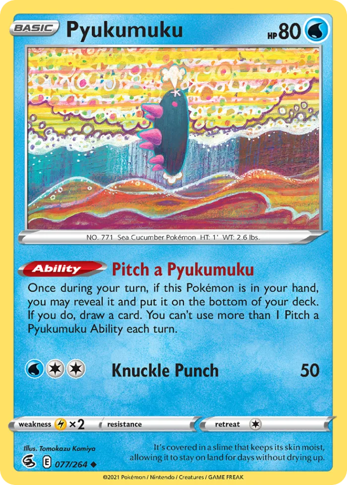 Pyukumuku #77 Fusion Strike Pokemon card