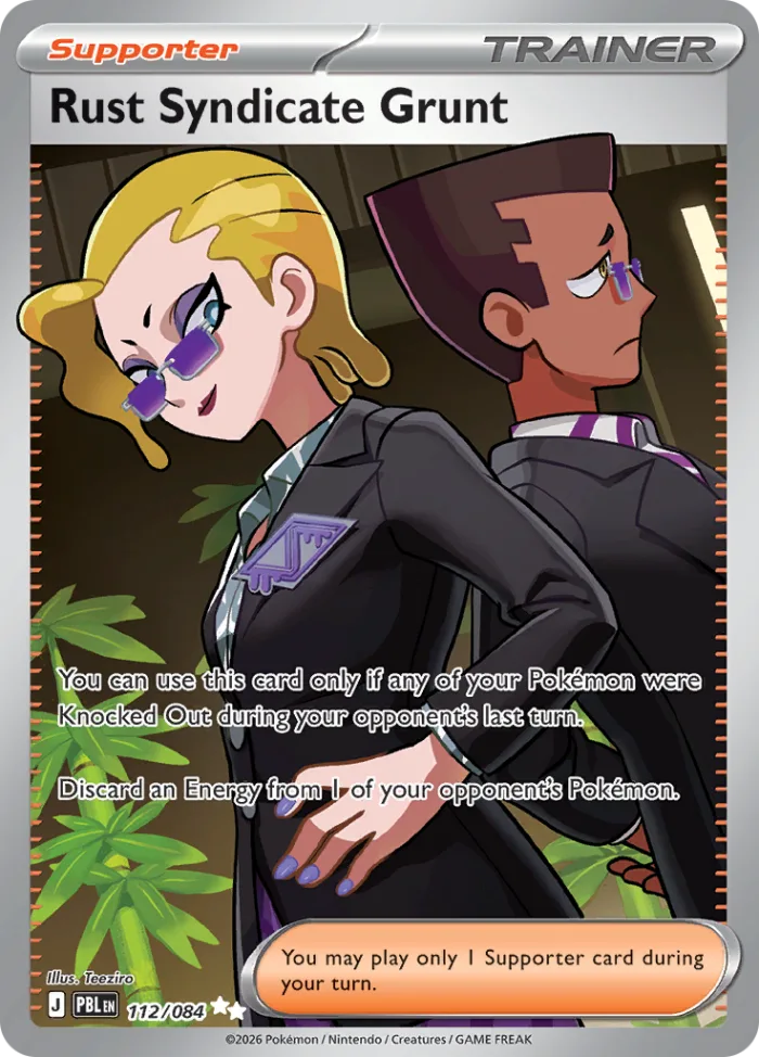 Rust Syndicate Grunt #112 Pitch Black Pokemon card