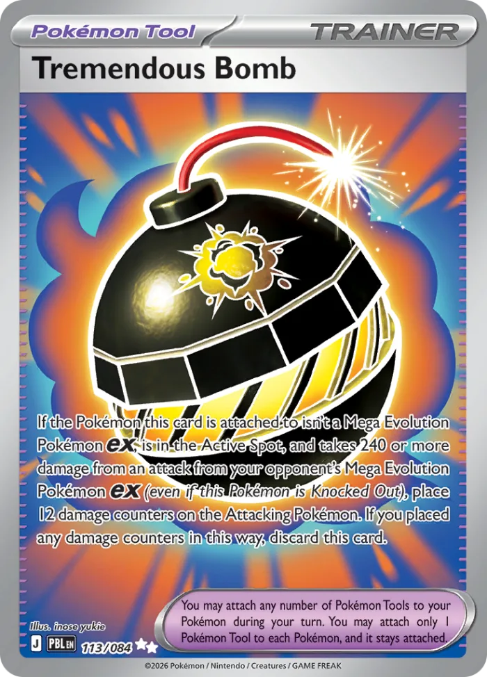 Tremendous Bomb #113 Pitch Black Pokemon card