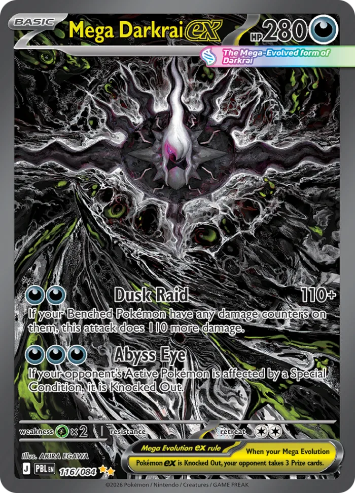Mega Darkrai ex #116 Pitch Black Pokemon card