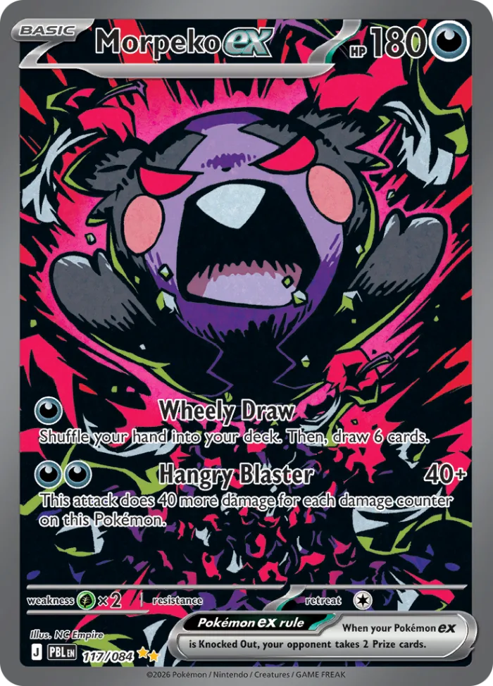 Morpeko ex #117 Pitch Black Pokemon card