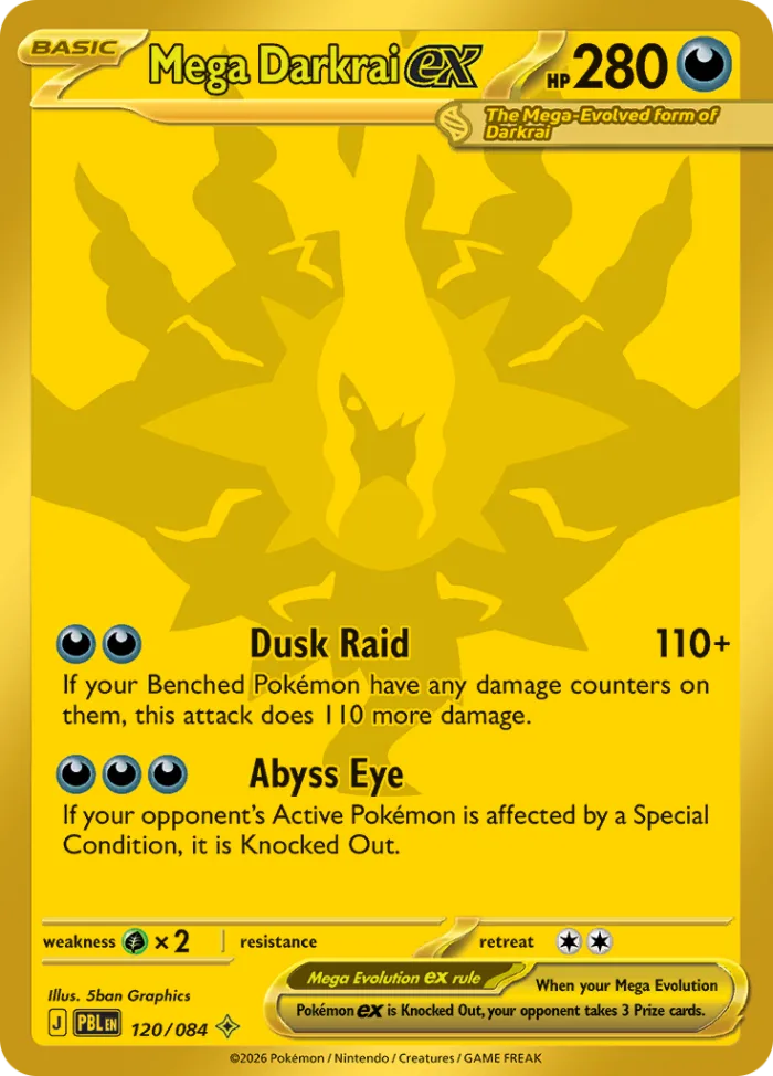 Mega Darkrai ex #120 Pitch Black Pokemon card