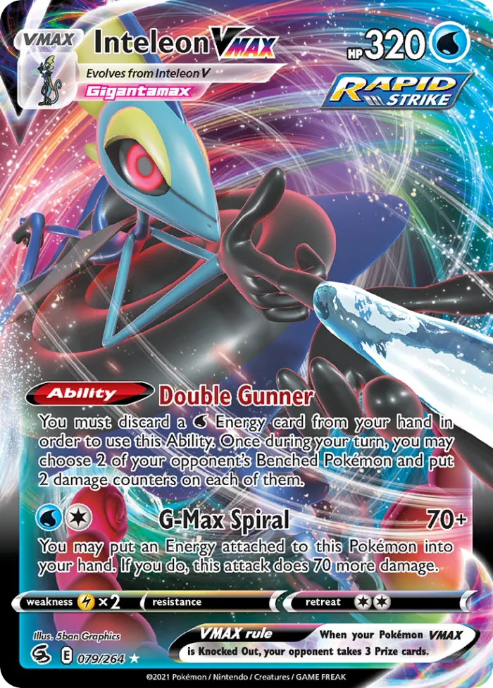 Inteleon VMAX #79 Fusion Strike Pokemon card
