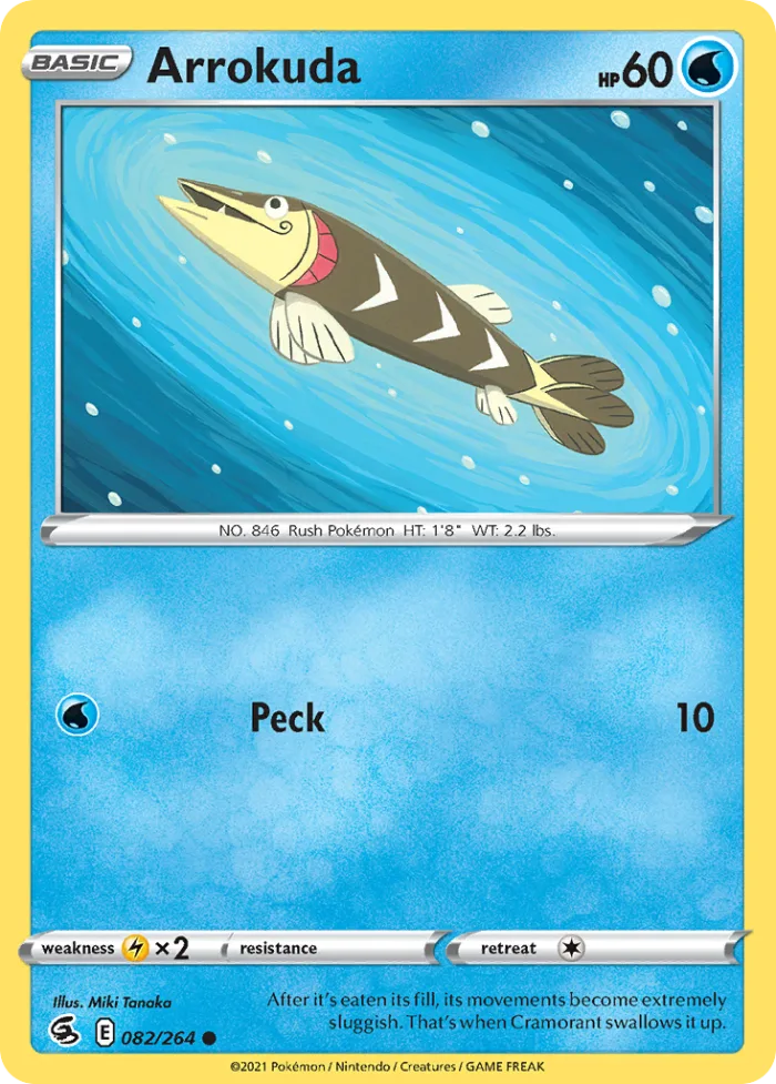 Arrokuda #82 Fusion Strike Pokemon card