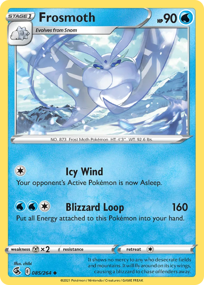 Frosmoth #85 Fusion Strike Pokemon card