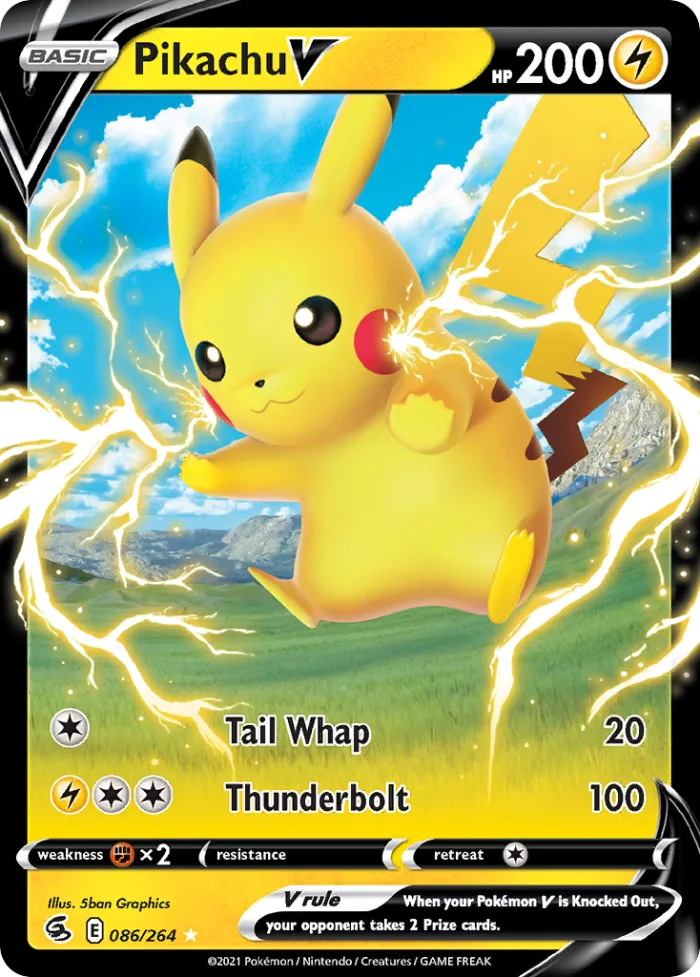 Pikachu V #86 Fusion Strike Pokemon card