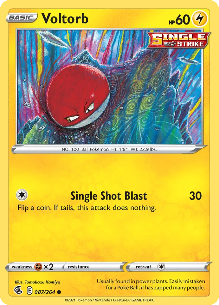 Voltorb #87 Fusion Strike Pokemon card