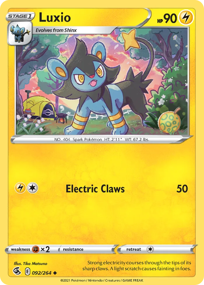 Luxio #92 Fusion Strike Pokemon card