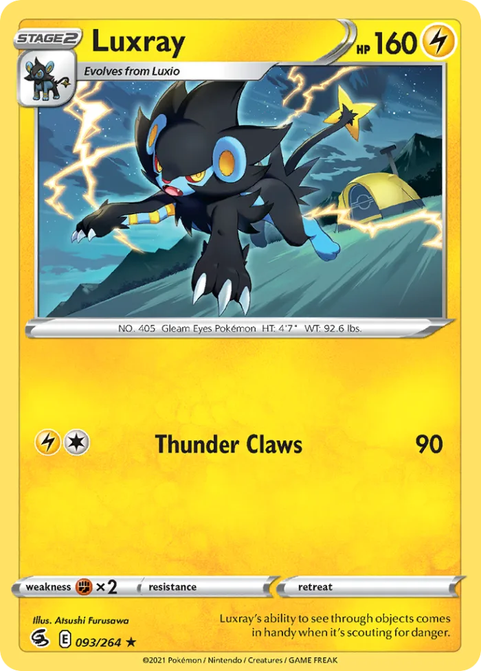 Luxray #93 Fusion Strike Pokemon card
