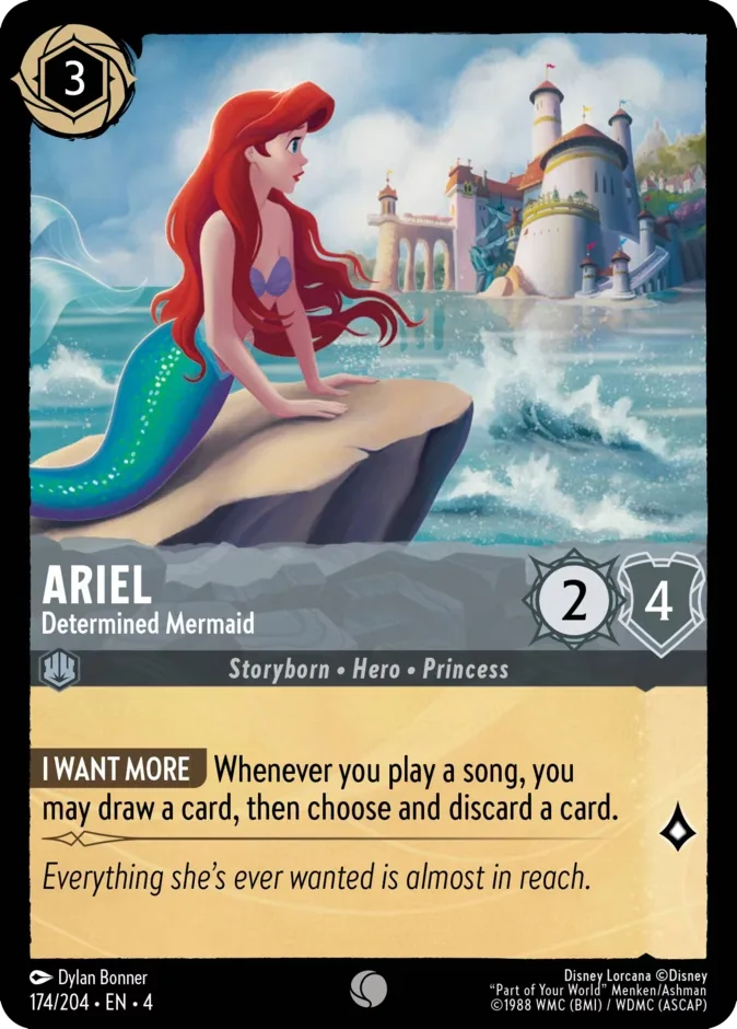 Ariel #174 Ursula's Return Disney Lorcana card