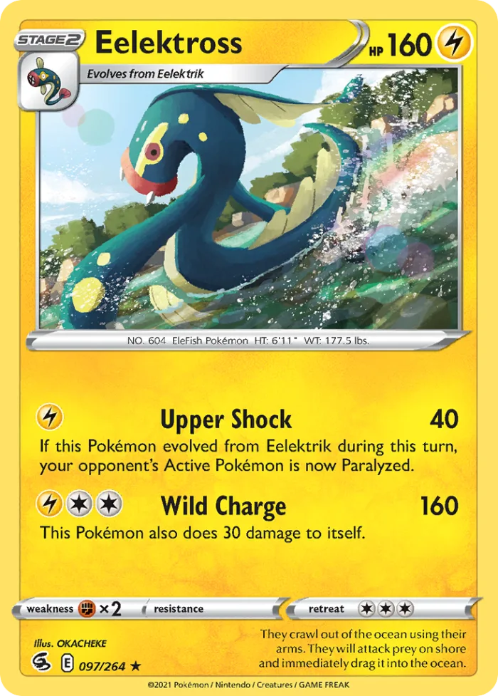 Eelektross #97 Fusion Strike Pokemon card