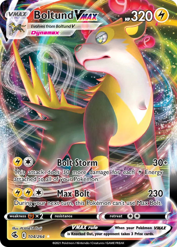 Boltund VMAX #104 Fusion Strike Pokemon card