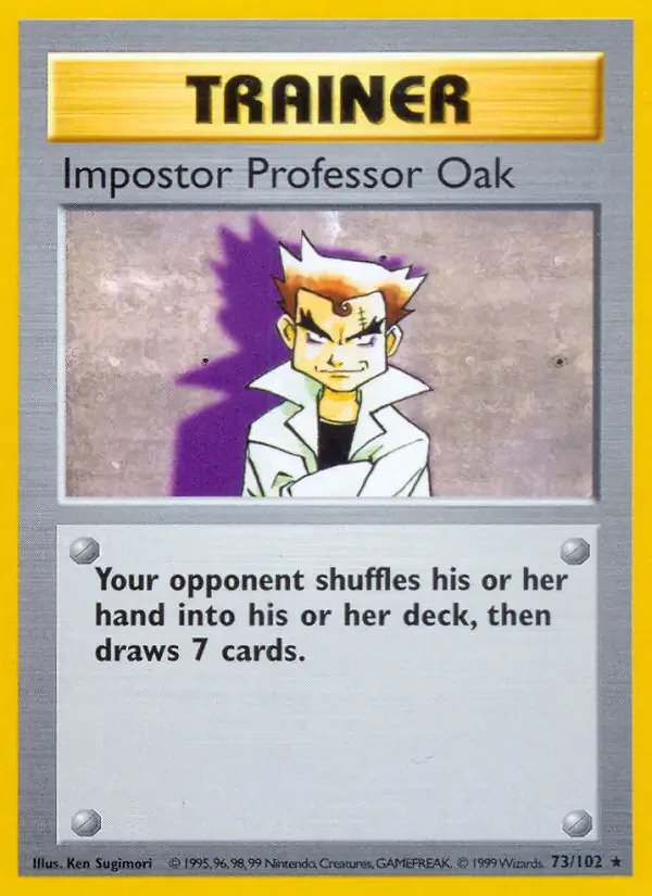 Imposter Professor Oak #73 Base Pokemon card