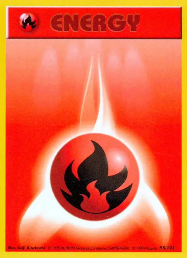 Fire Energy #98 Common Base Set Pokemon card