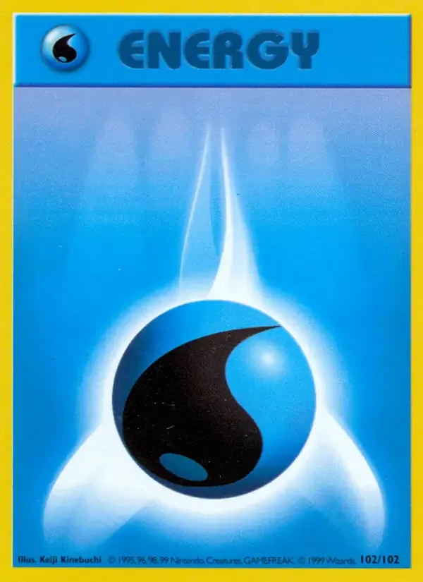 Water Energy #102 Common Base Set Pokemon card