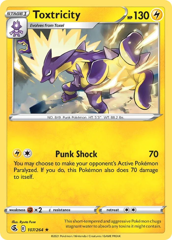 Toxtricity #107 Fusion Strike Pokemon card