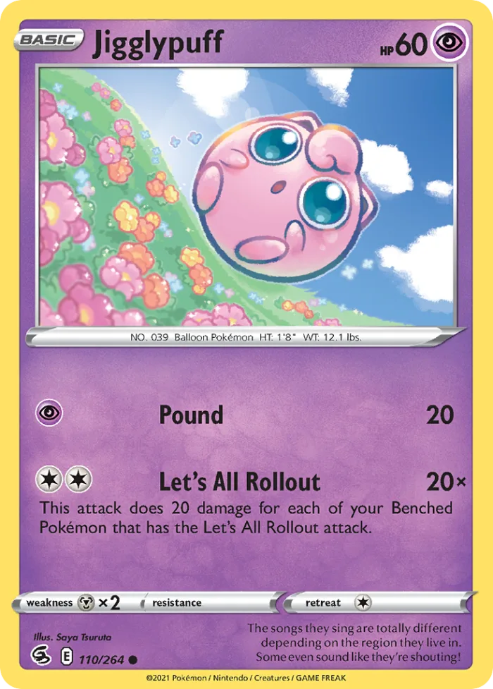 Jigglypuff #110 Fusion Strike Pokemon card