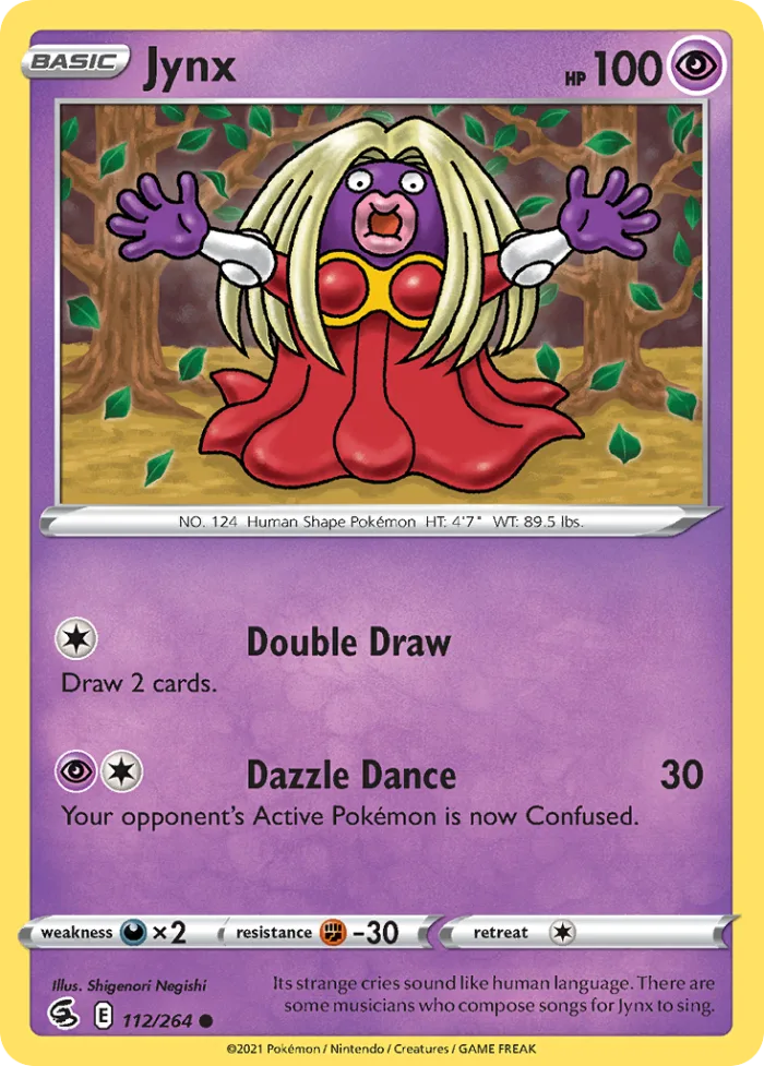 Jynx #112 Fusion Strike Pokemon card
