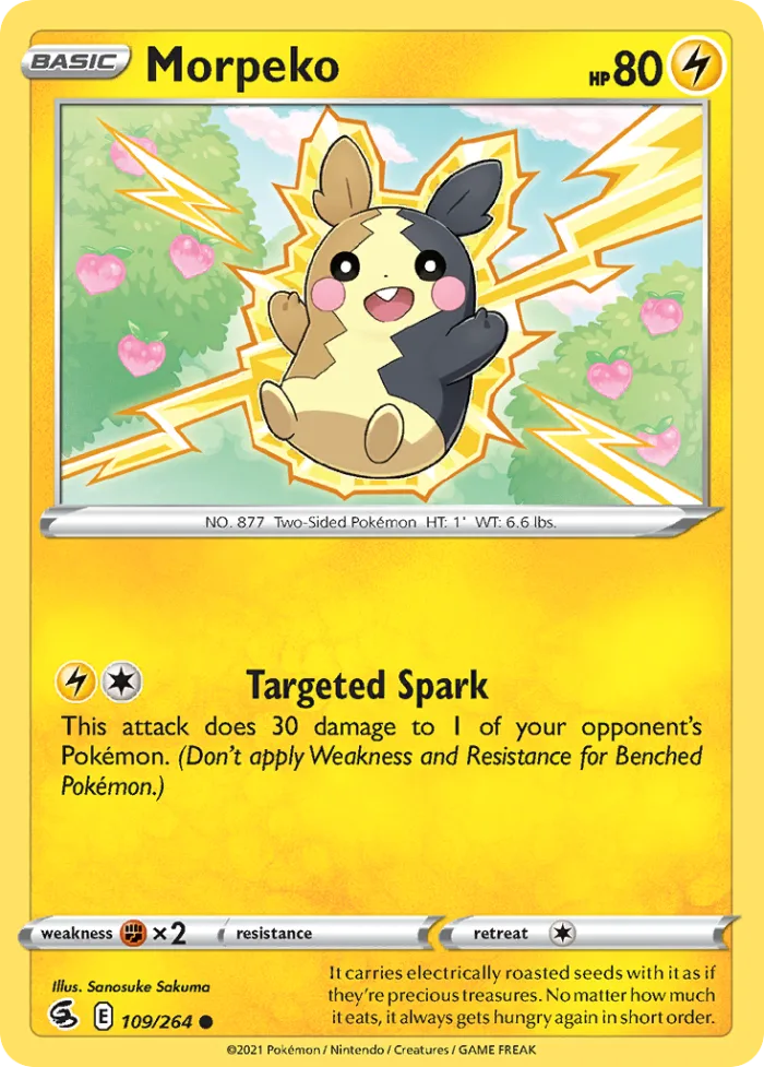 Morpeko #109 Fusion Strike Pokemon card