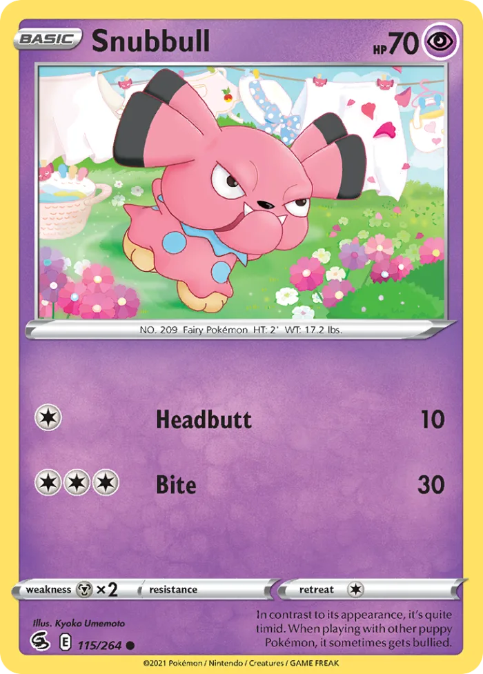 Snubbull #115 Fusion Strike Pokemon card