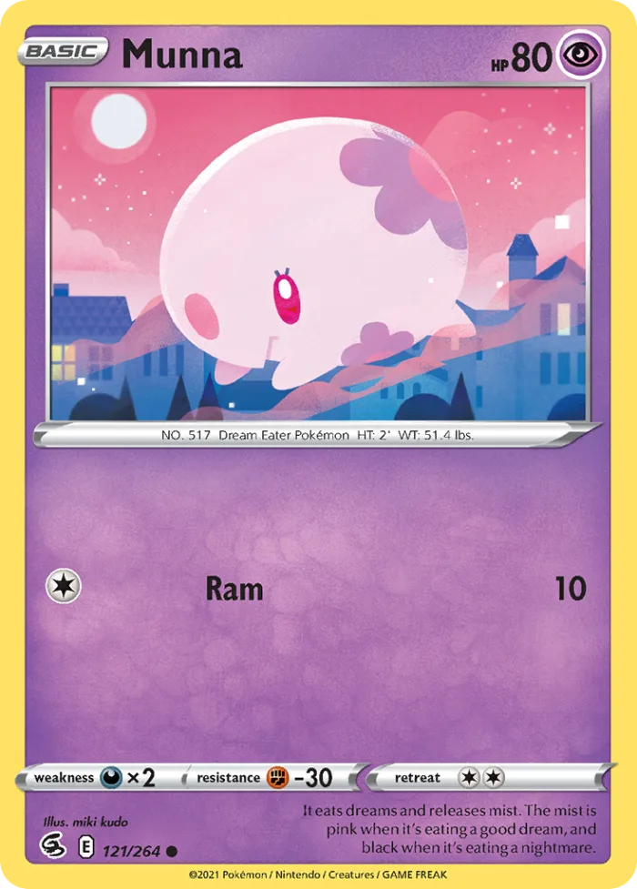 Munna #121 Fusion Strike Pokemon card