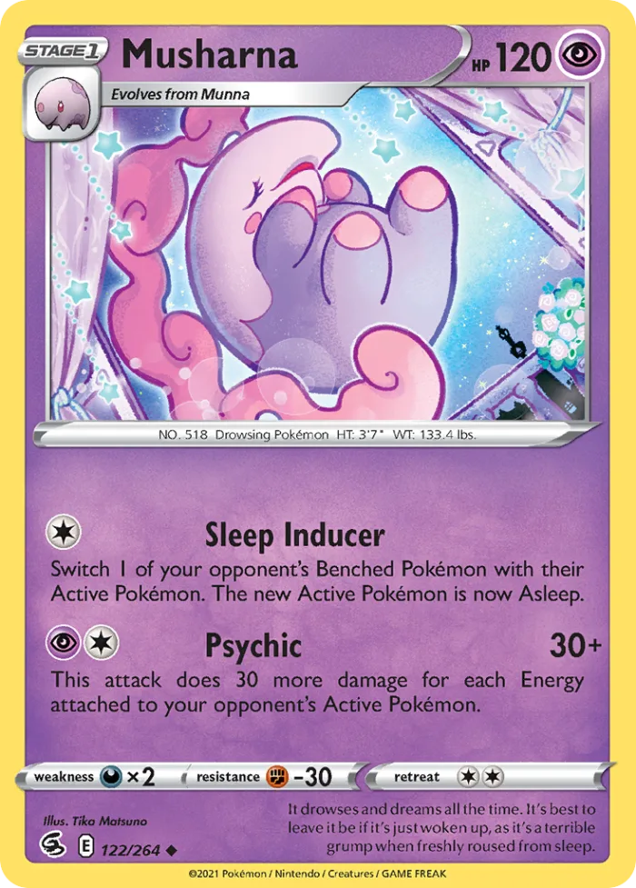 Musharna #122 Fusion Strike Pokemon card