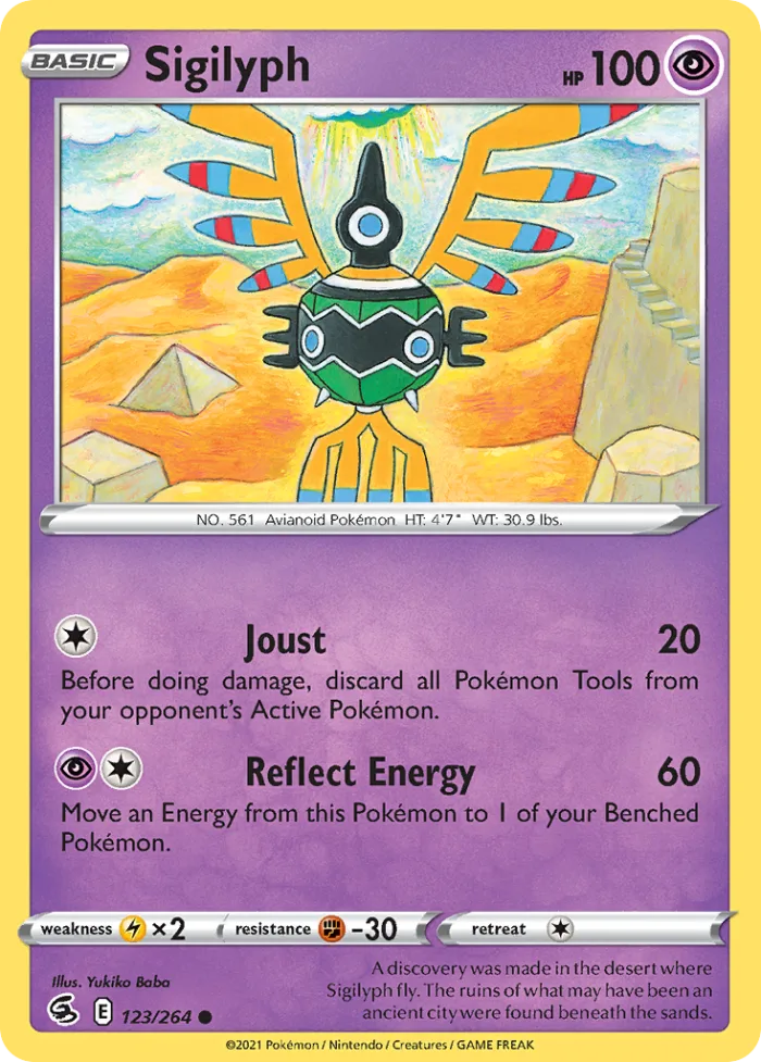 Sigilyph #123 Fusion Strike Pokemon card
