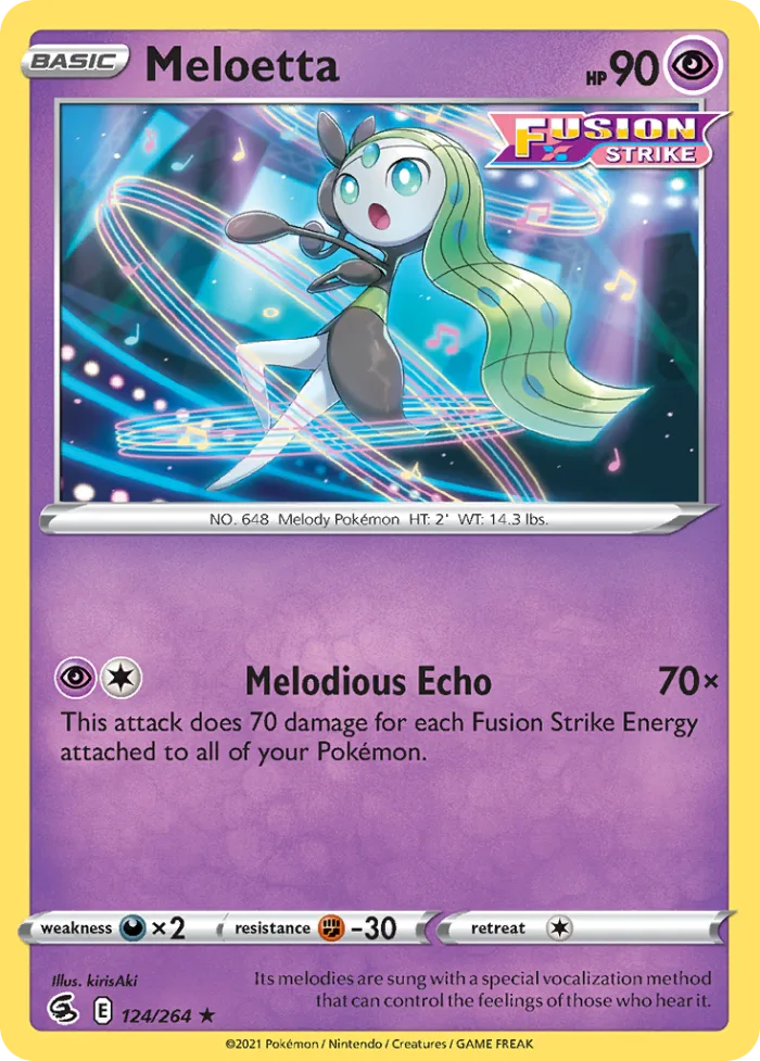 Meloetta #124 Fusion Strike Pokemon card